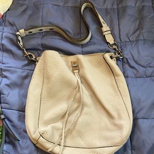 Rebecca Minkoff muted gray shoulder bag clean